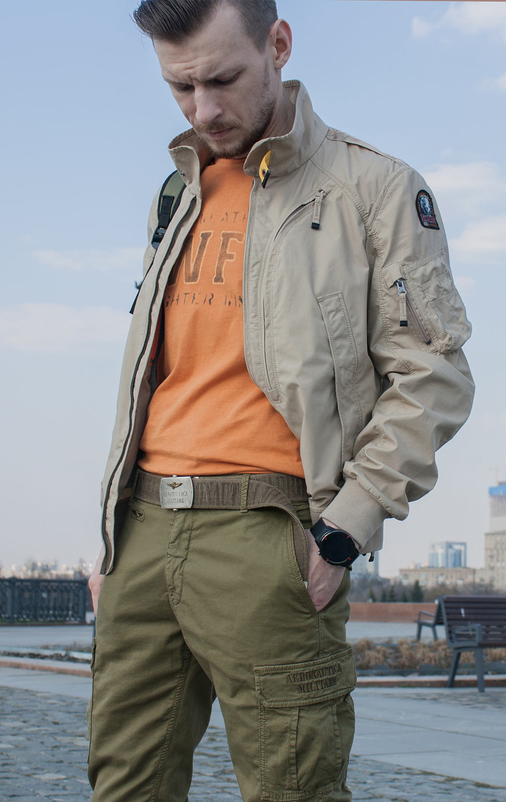 Ветровка-бомбер PARAJUMPERS JOE SS19 tan 