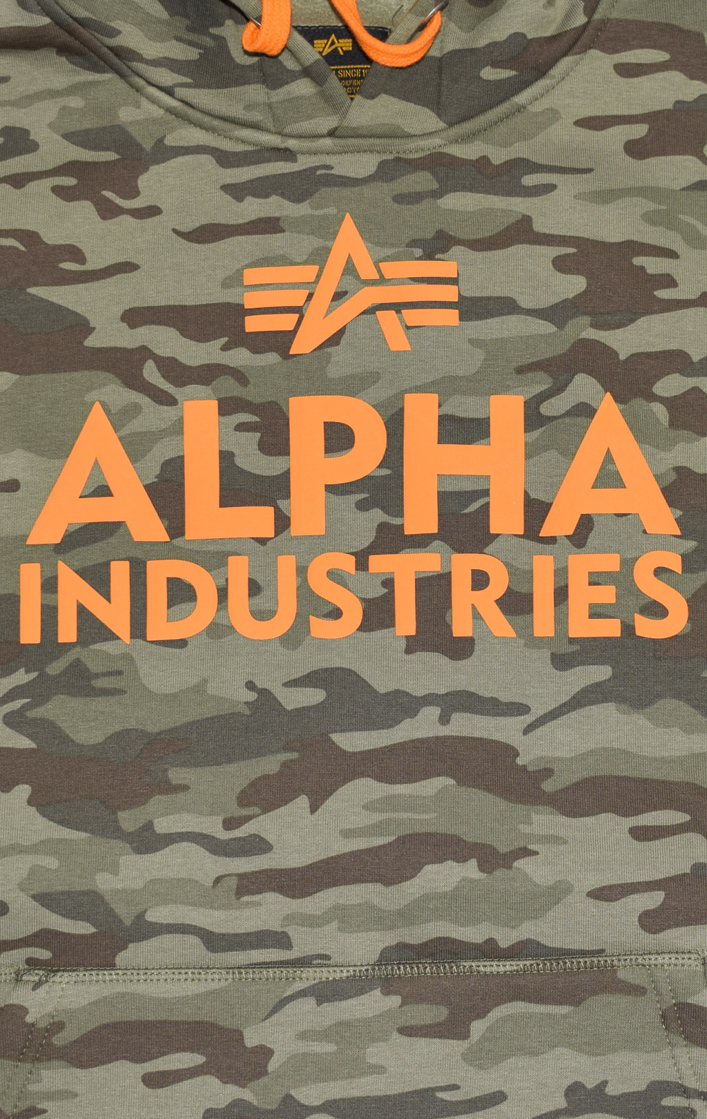 Толстовка ALPHA INDUSTRIES FOAM PRINT HOODY light camo woodland 