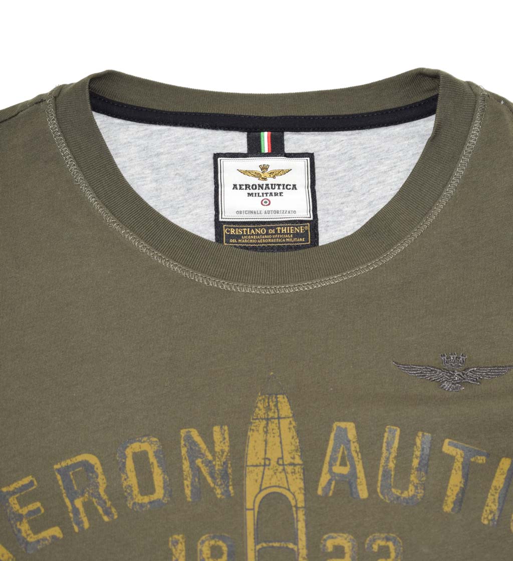 Лонгслив AERONAUTICA MILITARE FW 20/21/TR verde scuro (TS 1783) 