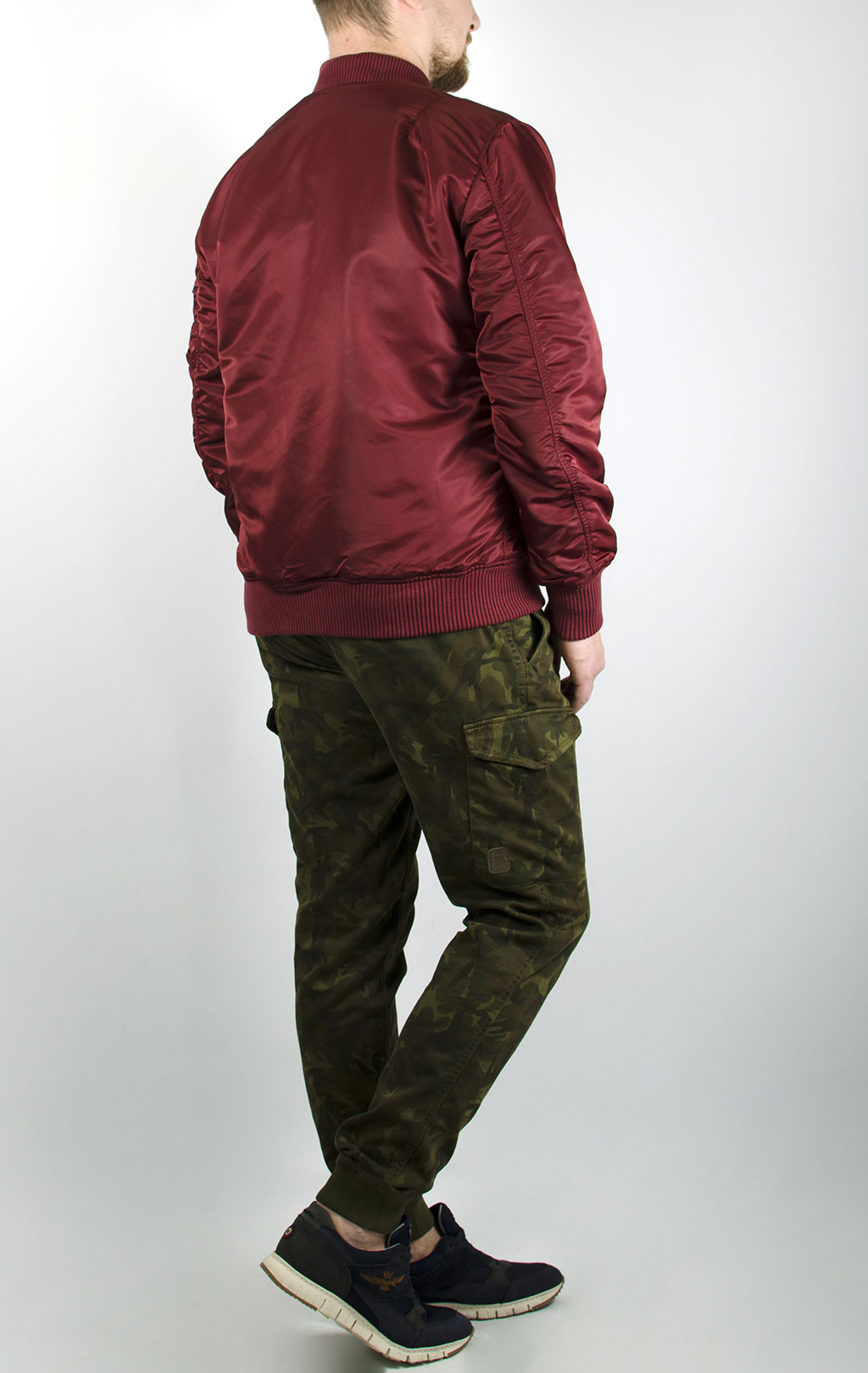 Бомбер ALPHA INDUSTRIES VF 59 LONG MA-1 burgundy 