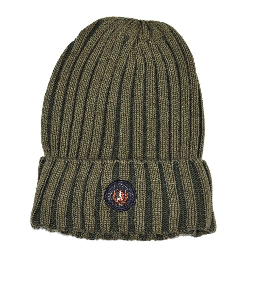 Шапка вязаная AERONAUTICA MILITARE FW 19/20 verde marcio (CU 010)