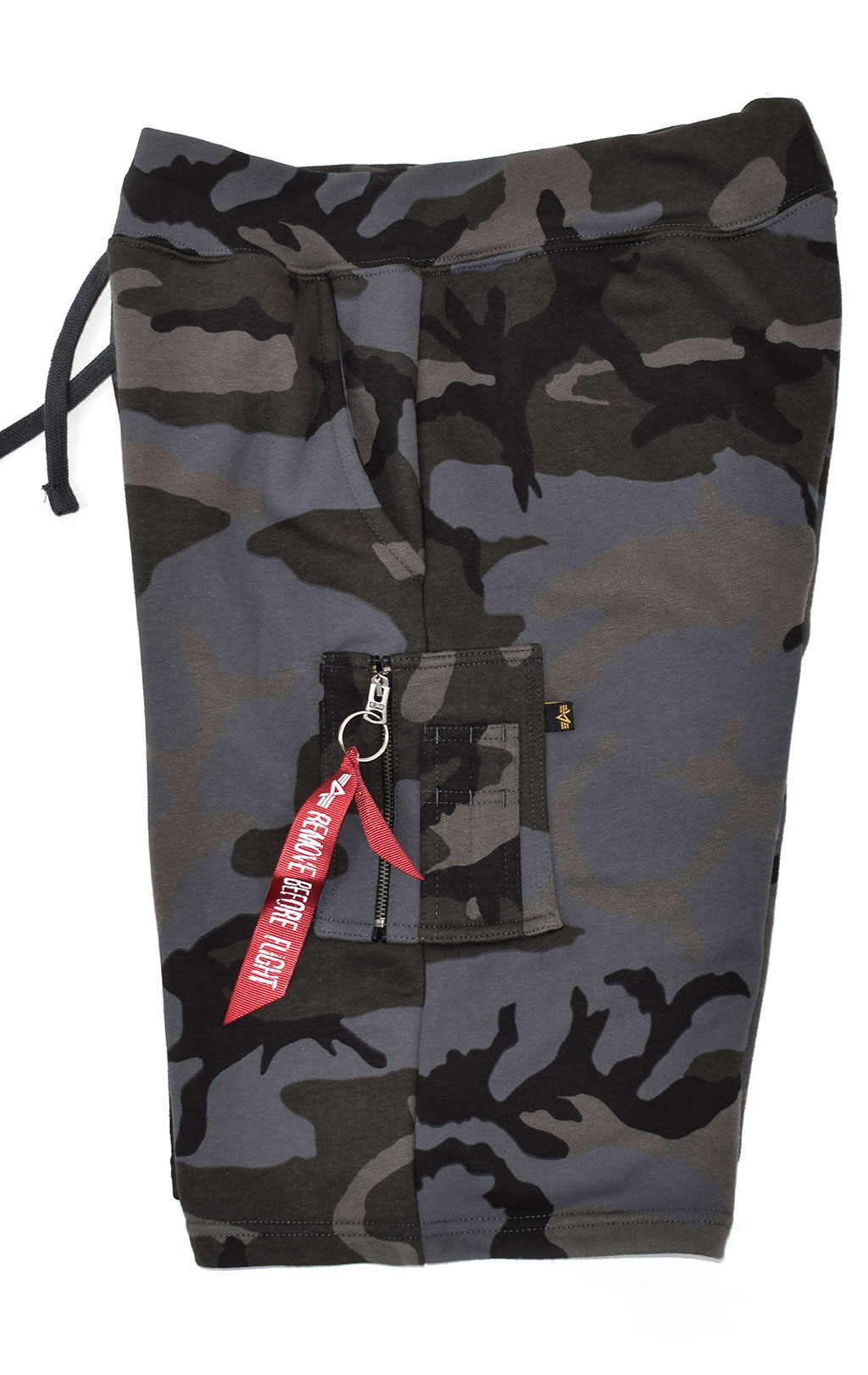 Шорты трикотажные ALPHA INDUSTRIES X-FIT CARGO SHORT black camo 