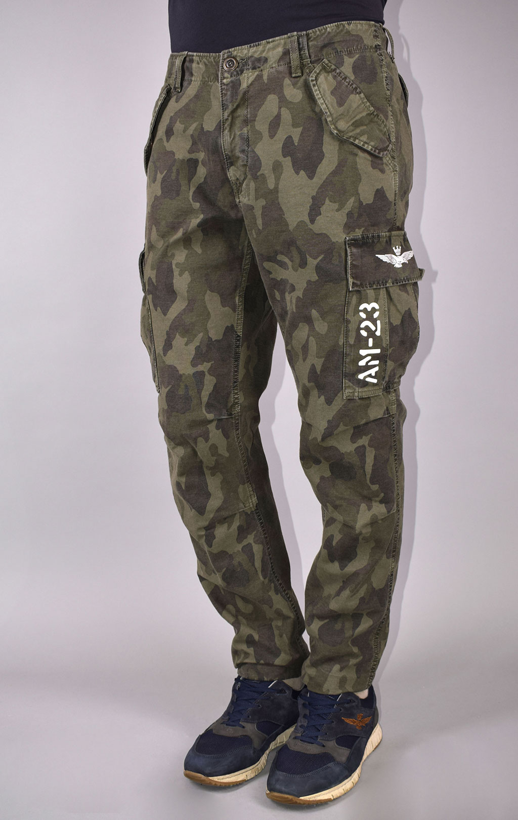 Брюки-карго AERONAUTICA MILITARE FW 19/20 verde camouflage (PA 1353) 