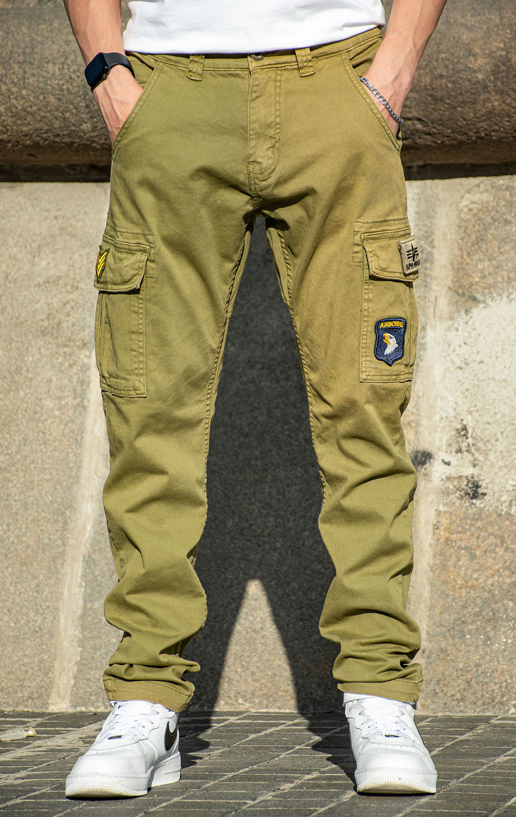 Брюки-карго ALPHA INDUSTRIES PETROL PATCH olive 