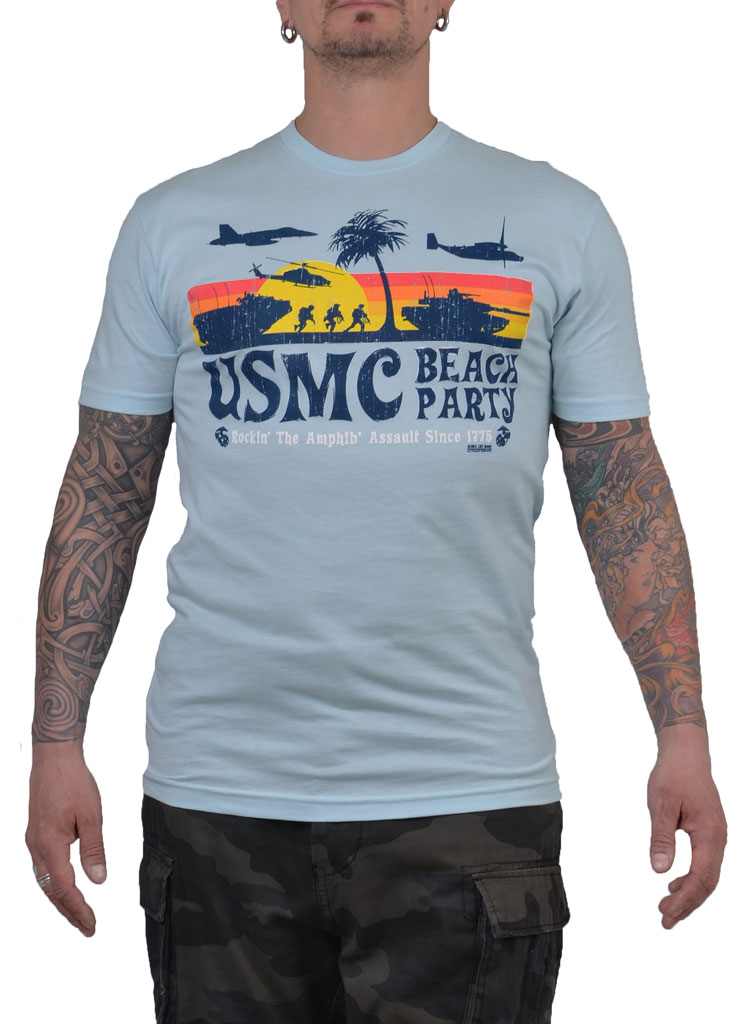 Футболка 7.62 USMC BEACH PARTY blue sky (001-464) 