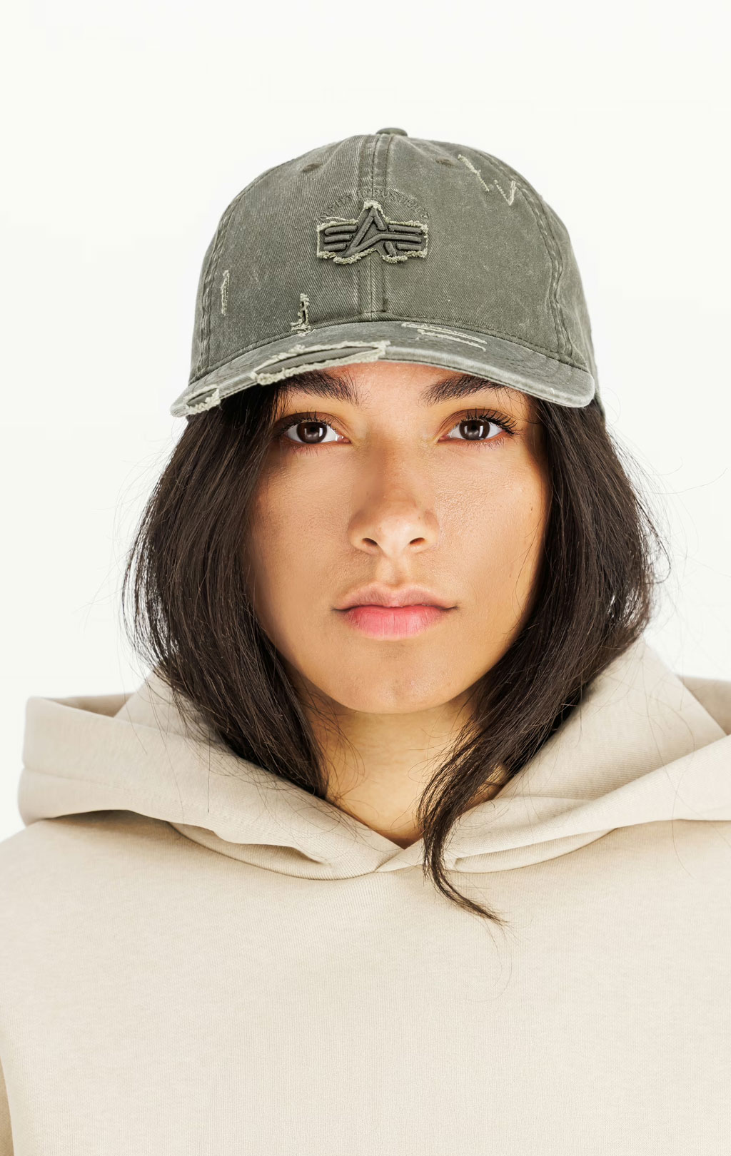 Бейсболка ALPHA INDUSTRIES ACID LOGO CAP dark olive 