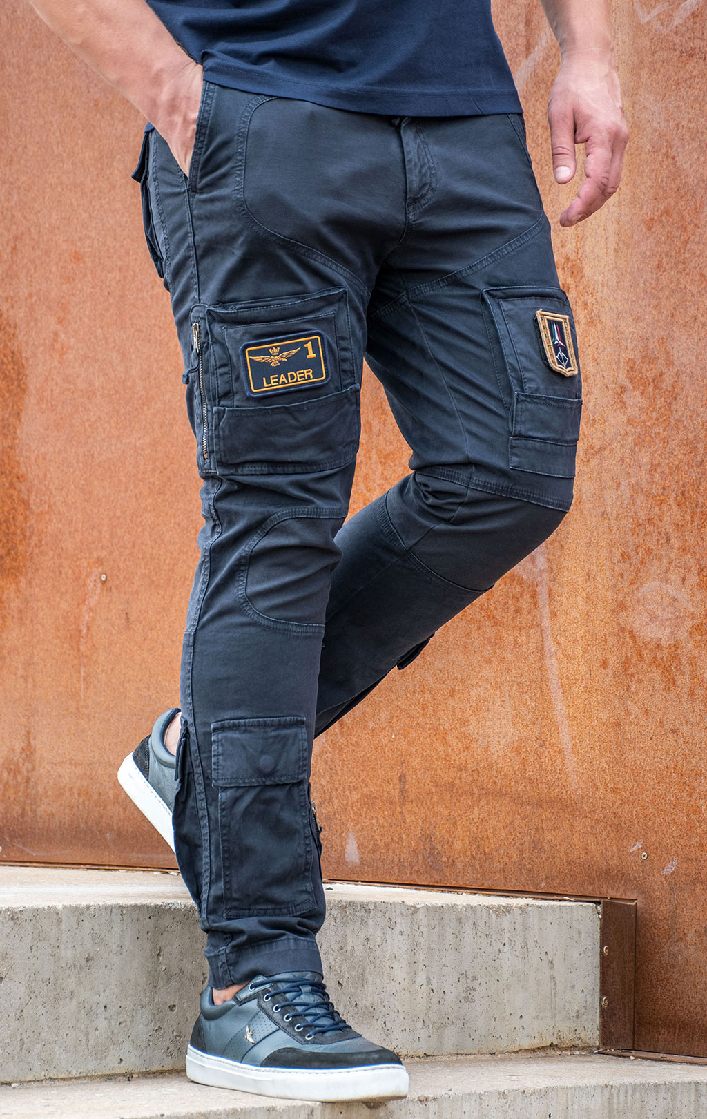Брюки-карго AERONAUTICA MILITARE ANTI-G плотные FW 24/25/AL dark blue (PA 1557) 