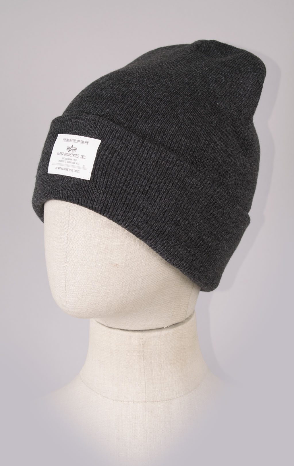 Шапка ALPHA INDUSTRIES ESSENTIAL BEANIE FW 23/24 dark charcoal heather 