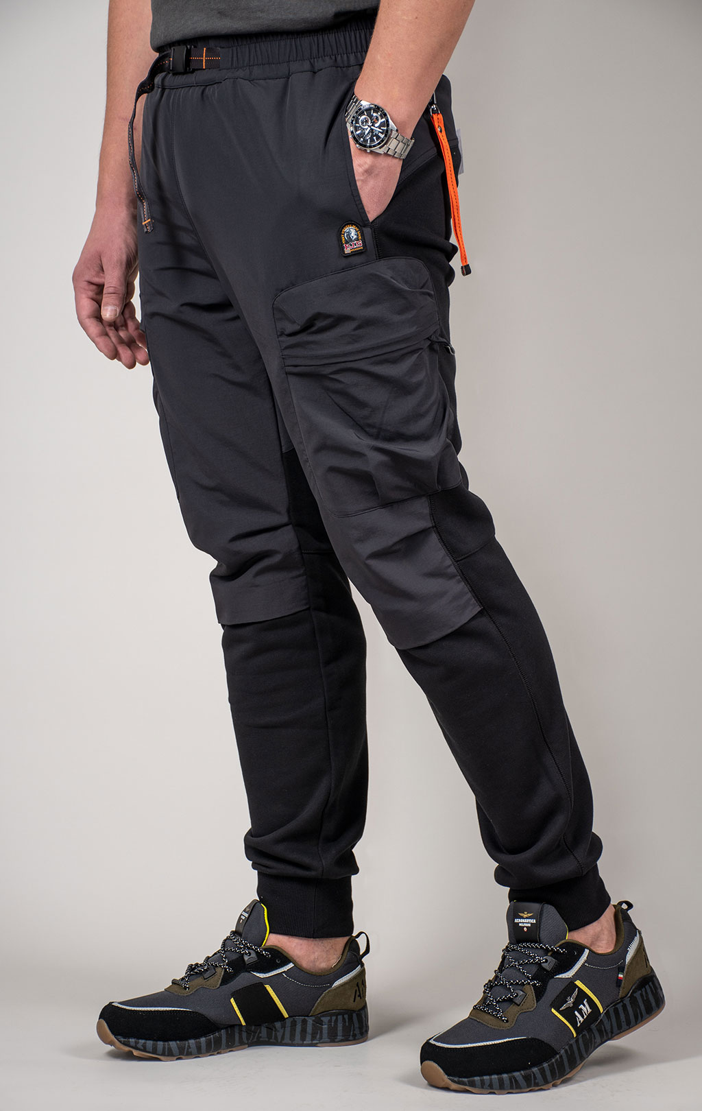 Брюки трикотажные PARAJUMPERS OSAGE с карманами FW 24/25 black 