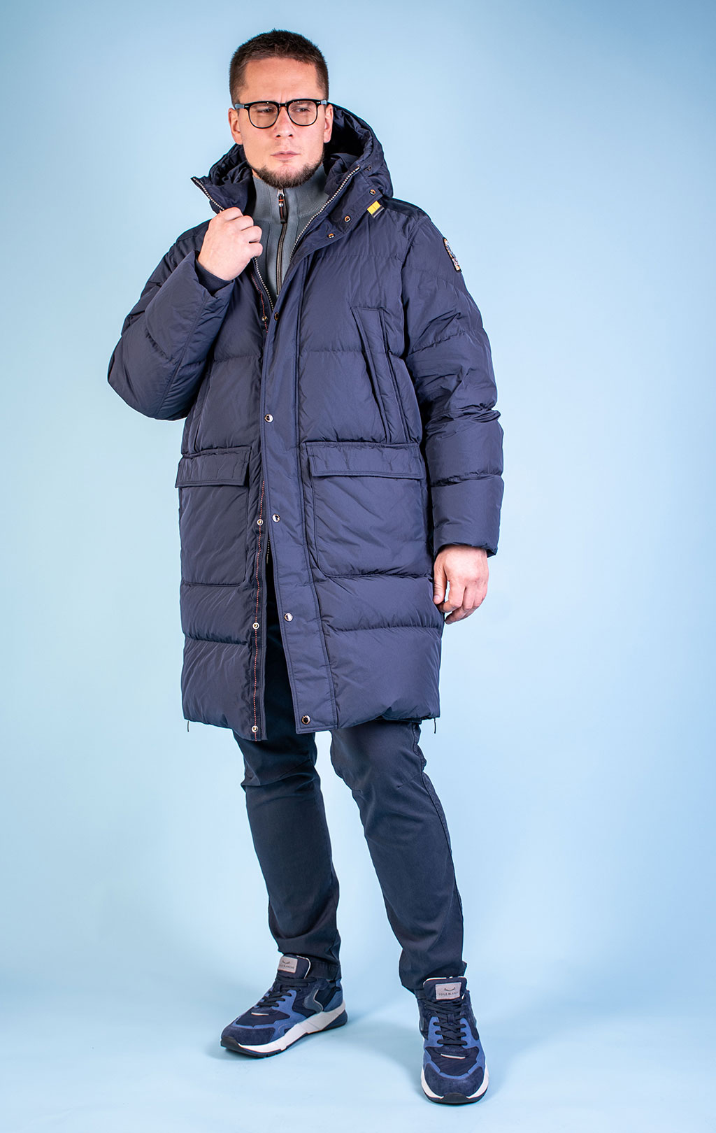 Куртка-пуховик PARAJUMPERS LONG BEAR MAN FW 25/26 blue navy 