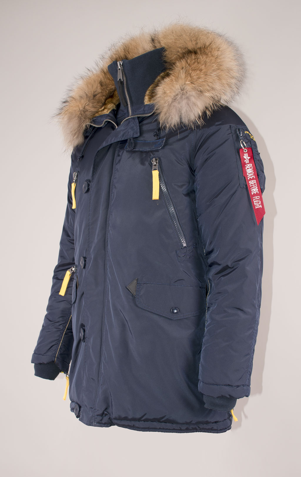 Аляска ALPHA INDUSTRIES PPS N-3B натур. мех rep. blue 