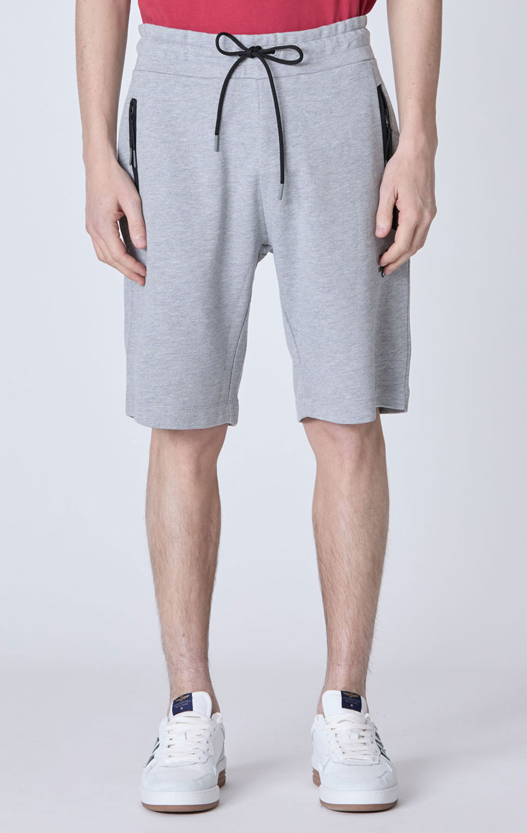 Шорты трикотажные AERONAUTICA MILITARE SS 25 m/TR grigio melange (BA 014) 