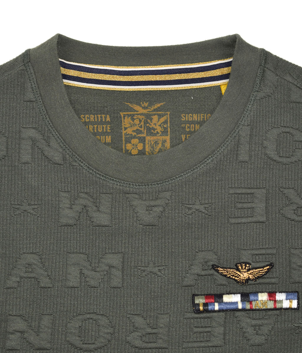 Женский свитшот AERONAUTICA MILITARE FW 19/20 verde militare (FE 1451) 