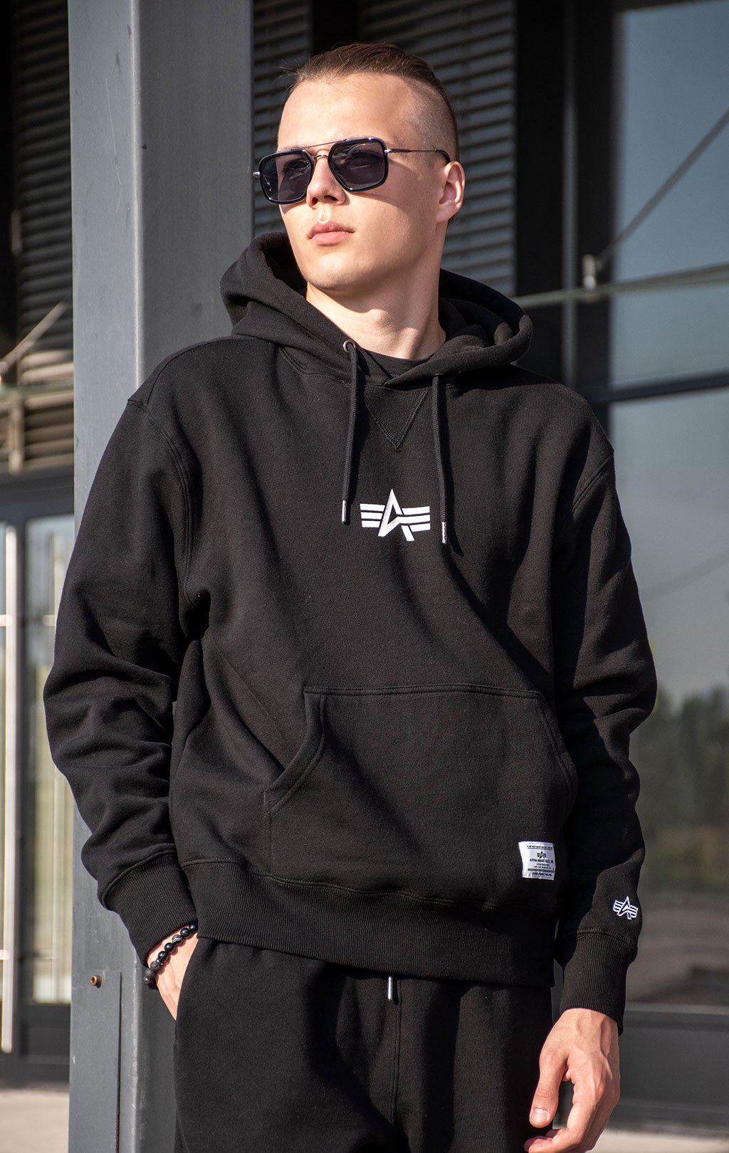 Толстовка ALPHA INDUSTRIES BORN OF PURPOSE HOODIE FW 24/25 black 