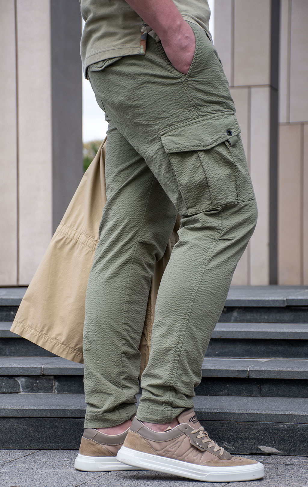 Брюки-карго AERONAUTICA MILITARE SS 24/AL sage green (PA 1593) 