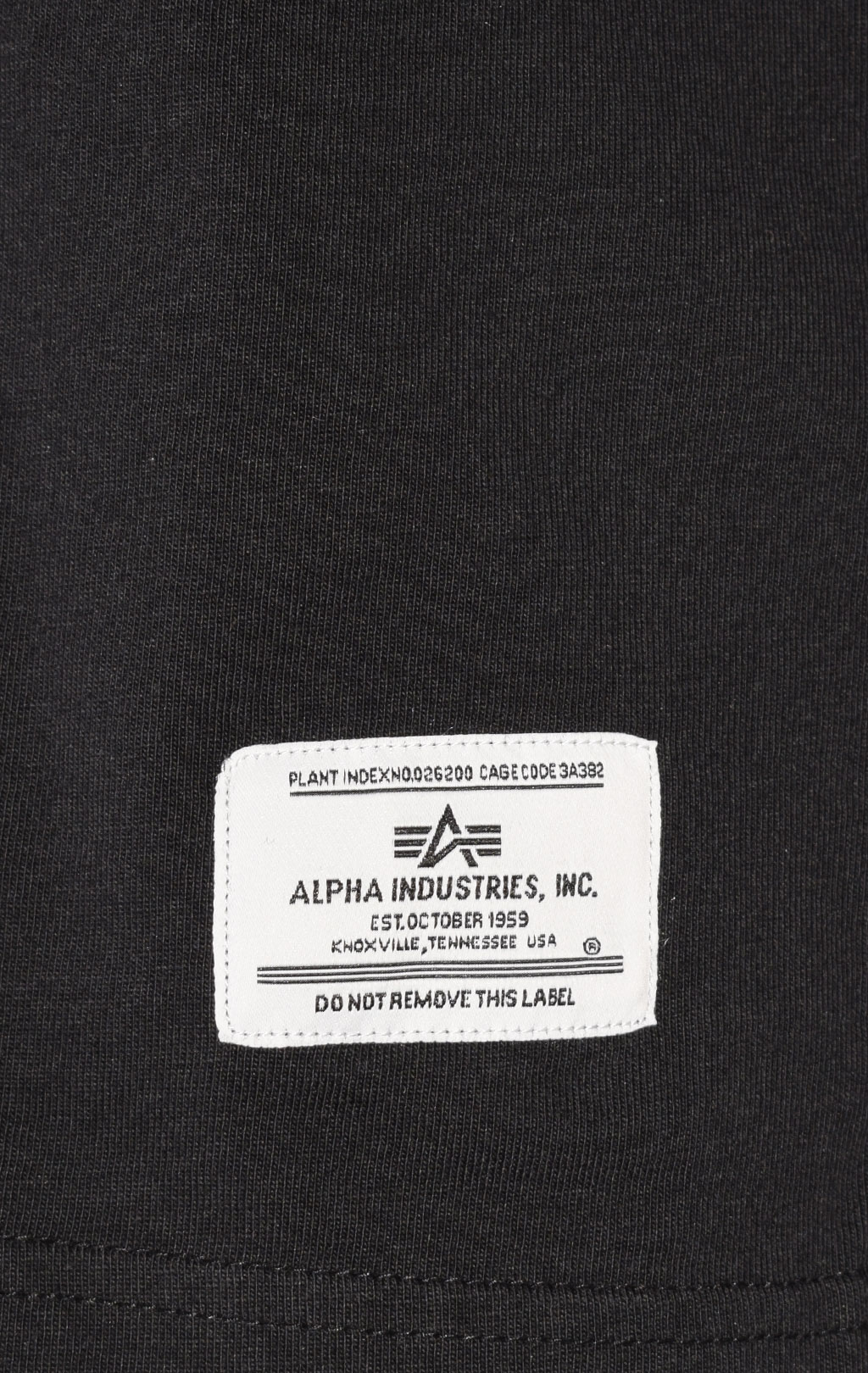 Футболка ALPHA INDUSTRIES NASA WORM LOGO TEE плотная SS 23 black 