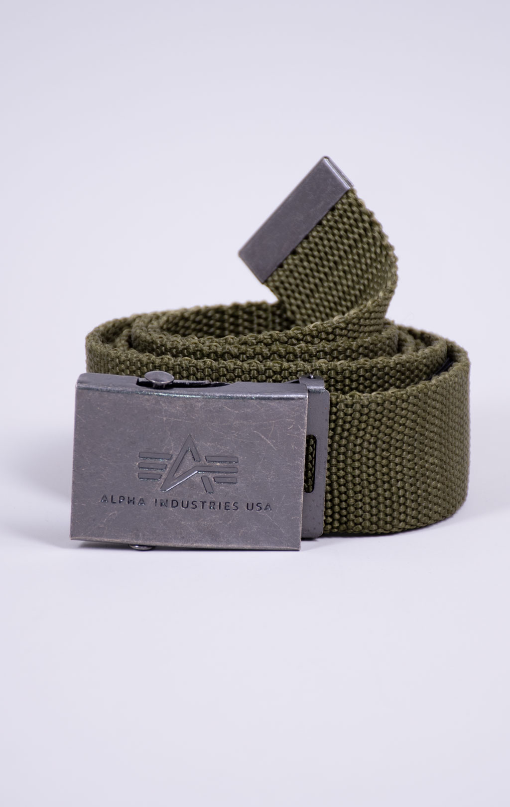 Ремень брючный ALPHA INDUSTRIES HEAVY DUTY BELT 4 cm olive 