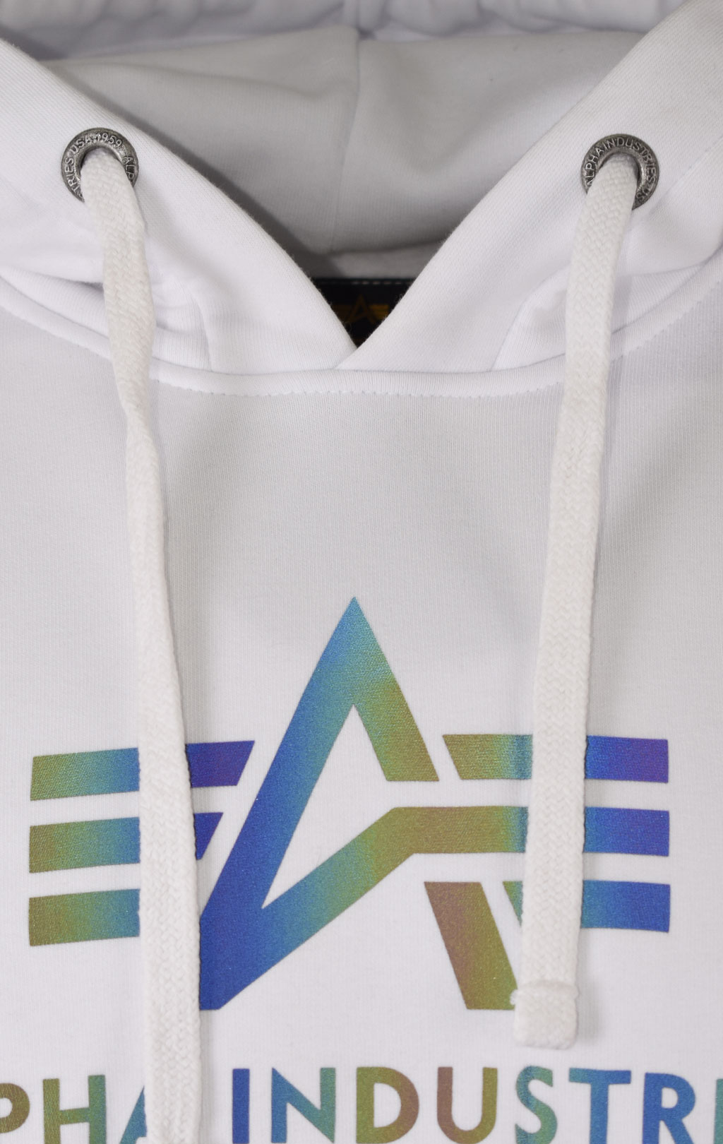 Толстовка ALPHA INDUSTRIES BASIC HOODY RAINBOW REF. PRINT white 