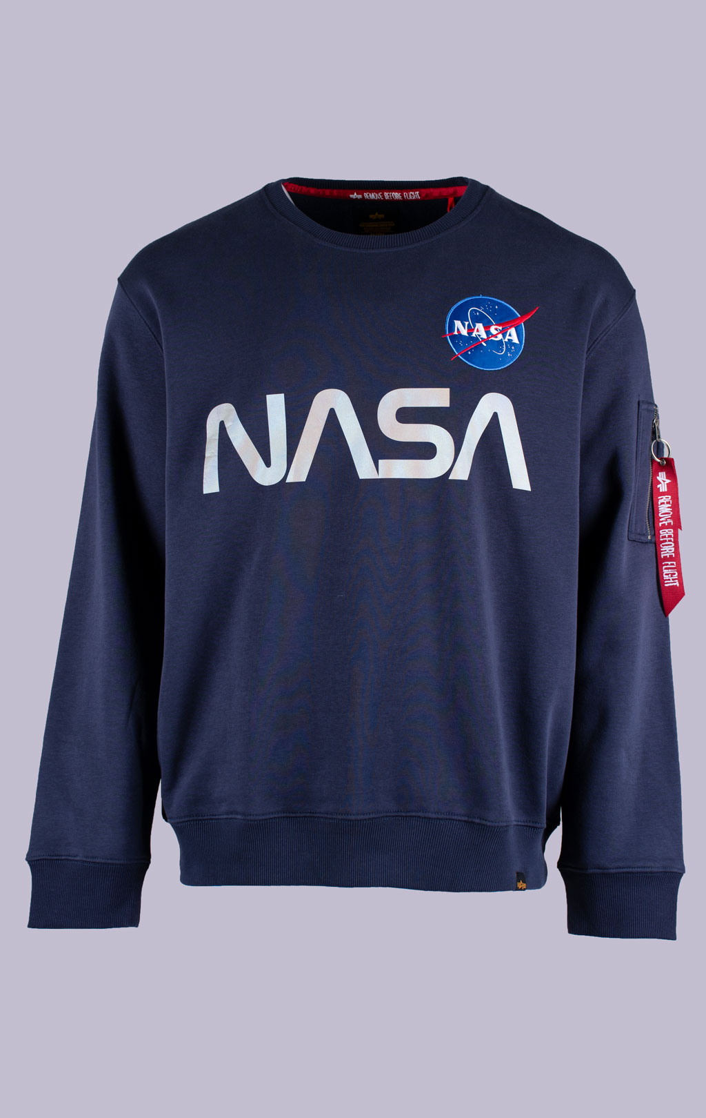 Свитшот ALPHA INDUSTRIES NASA reflective rep. blue 