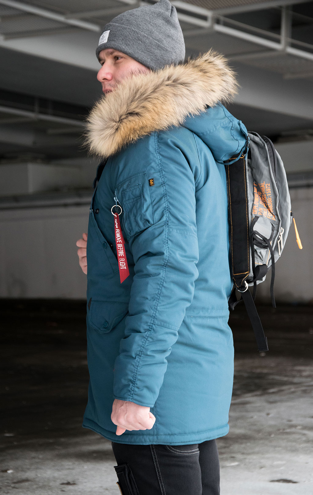 Аляска ALPHA INDUSTRIES EXPLORER натур. мех blue bold 