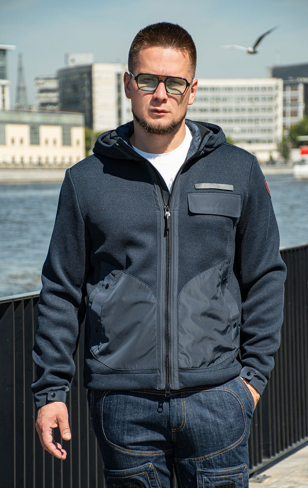 Толстовка-куртка BLAUER EDGAR FW 24/25 blue (FO2186) 