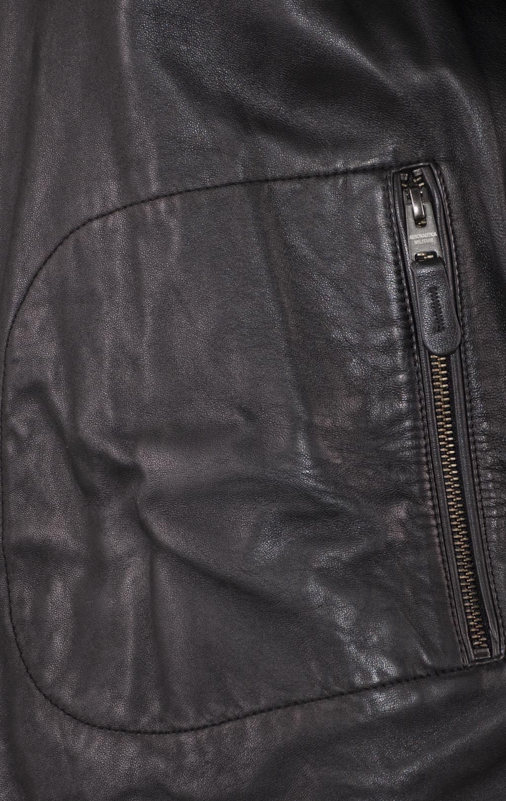 Куртка-бомбер AERONAUTICA MILITARE кожа FW 24/25/IN nero (PN 951) 