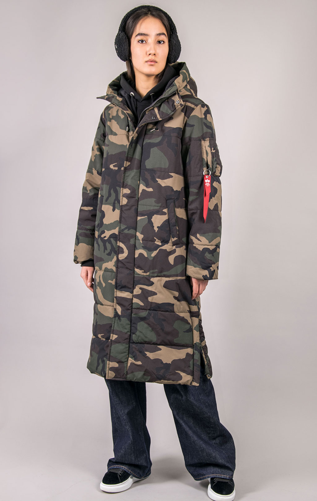 Женская куртка-парка ALPHA INDUSTRIES SIERRA PRIMALOFT PARKA dark woodland camo 