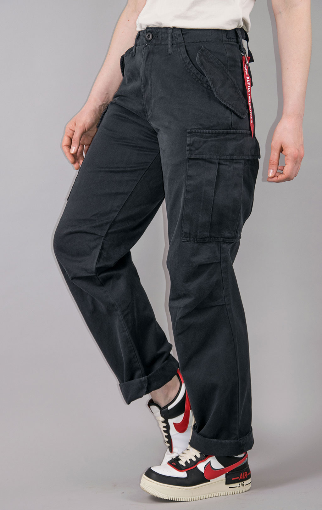 Брюки-карго парашюты ALPHA INDUSTRIES M-65 PANT black 