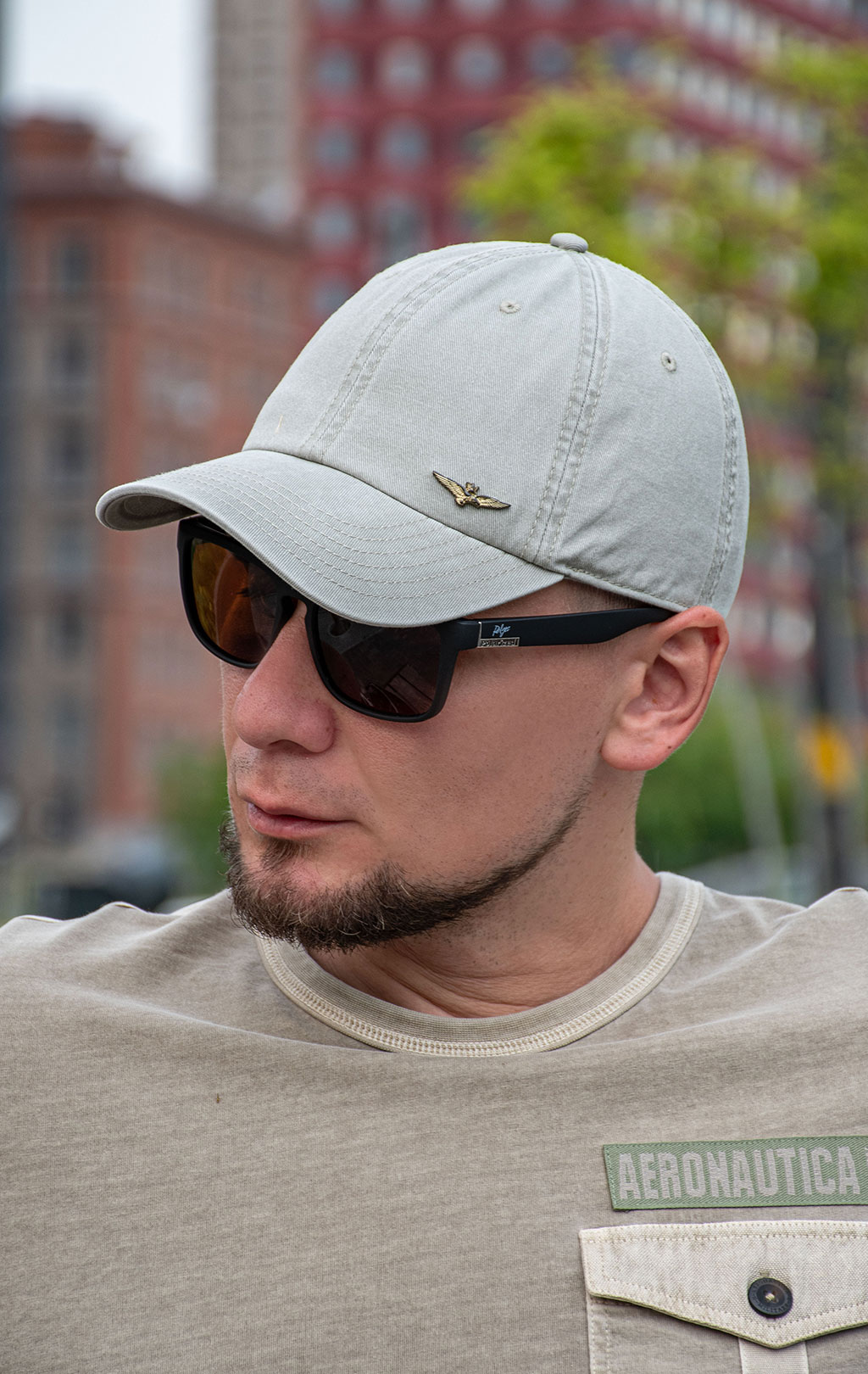 Бейсболка AERONAUTICA MILITARE SS 26/CN dried sage (HA 1244) 