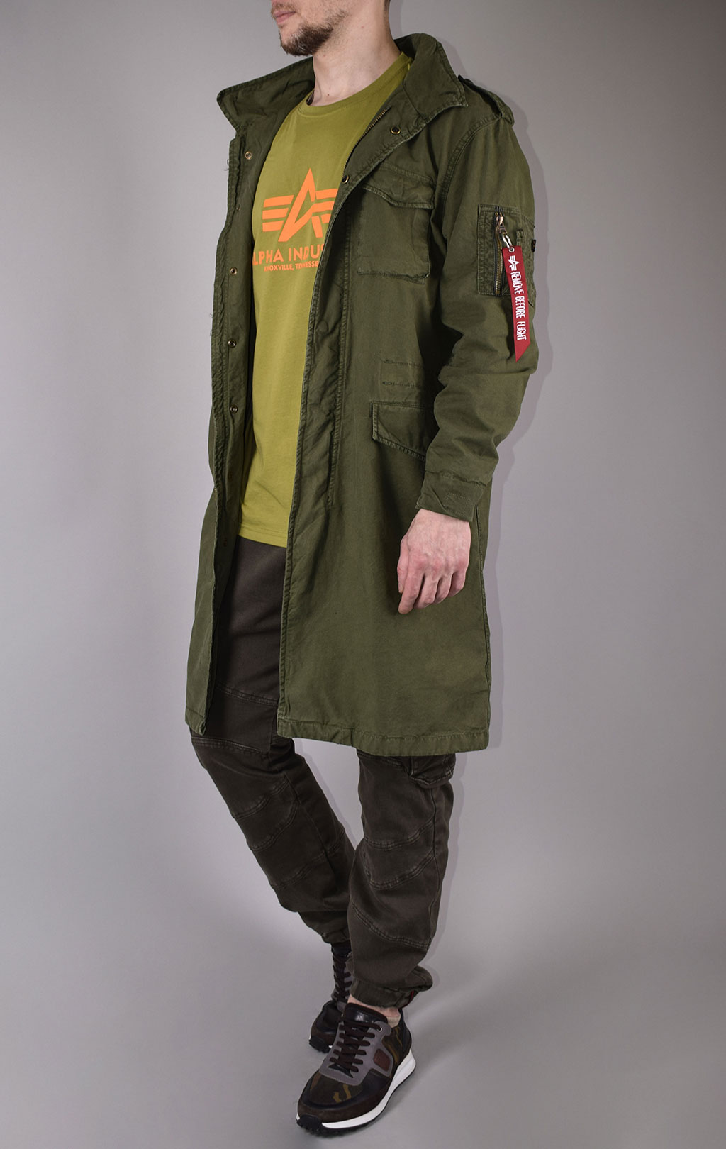 Ветровка ALPHA INDUSTRIES LW M-65 COAT dark olive 