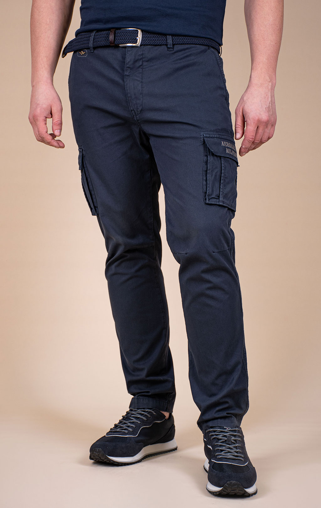 Брюки-карго AERONAUTICA MILITARE big size SS 26/AL blue navy (PA 1329) 