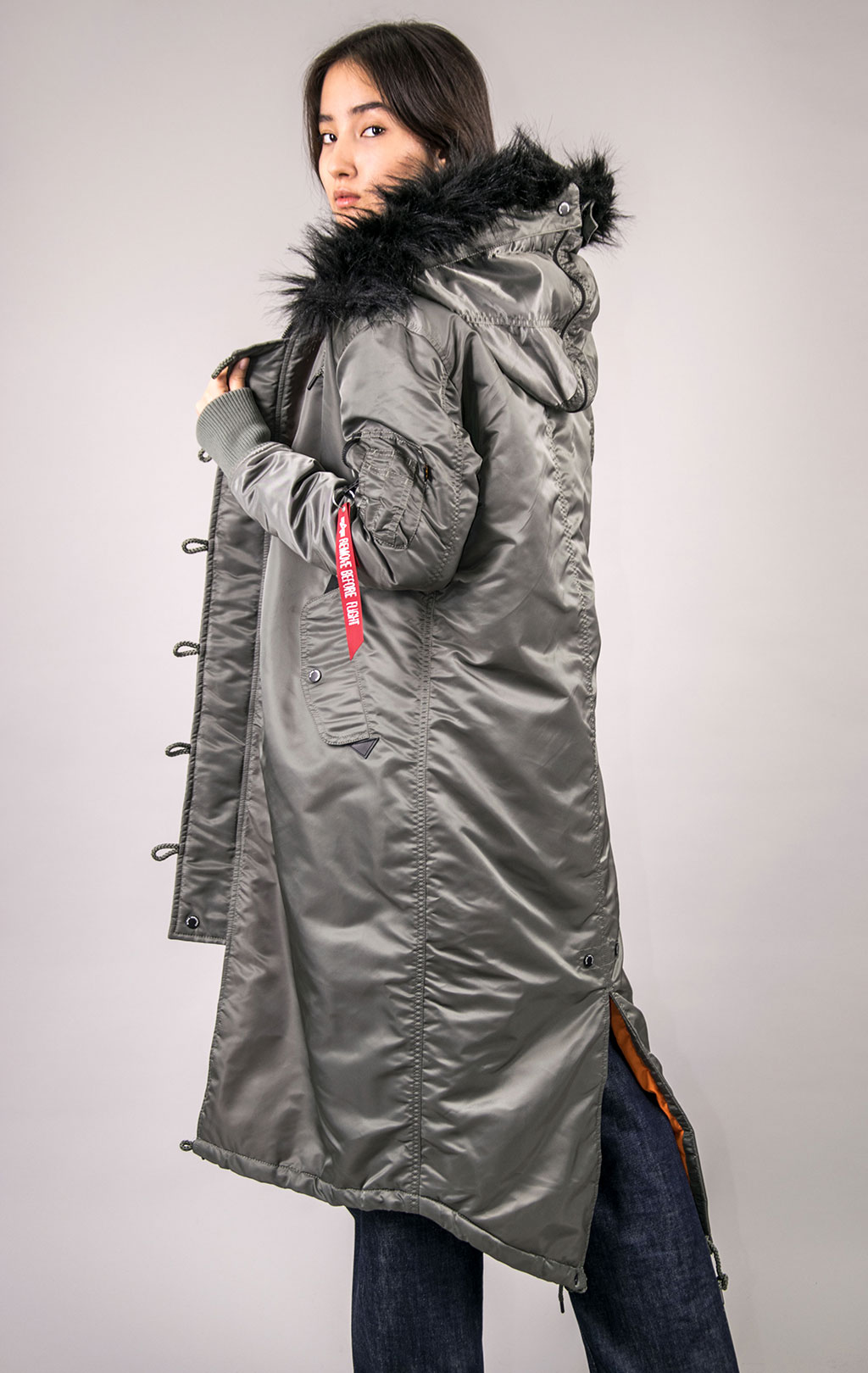 ALPHA INDUSTRIES LONG FISHTAIL vintage green ForceAge