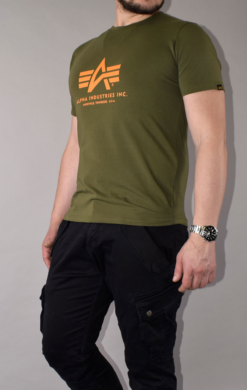 Футболка ALPHA INDUSTRIES BASIC BODY dark green 