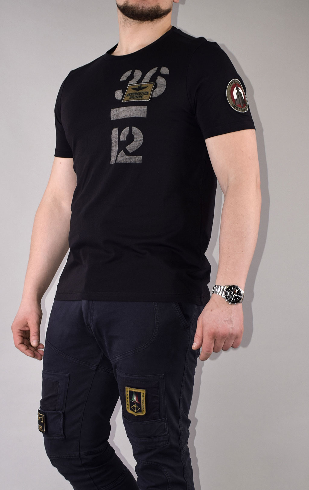Футболка AERONAUTICA MILITARE SS 21/TR jet black (TS 1868) 
