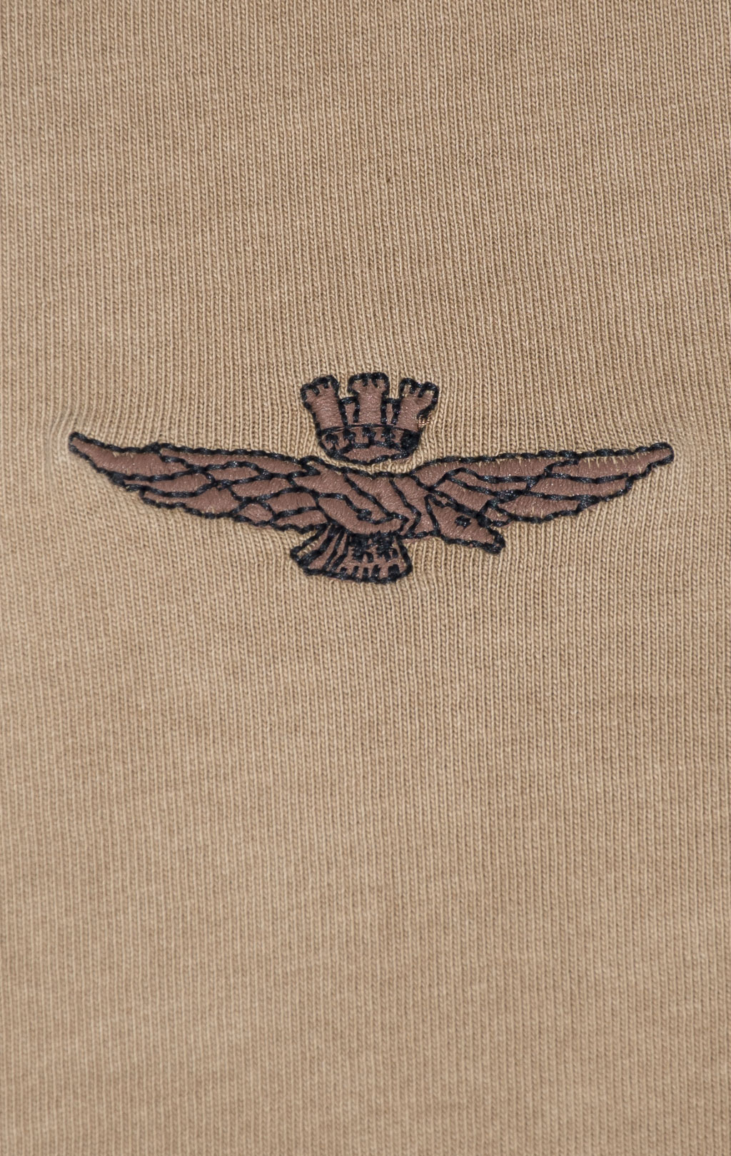 Футболка AERONAUTICA MILITARE vintage aircraft mechanic SS 24/IN peanut brown washed (TS 2227)