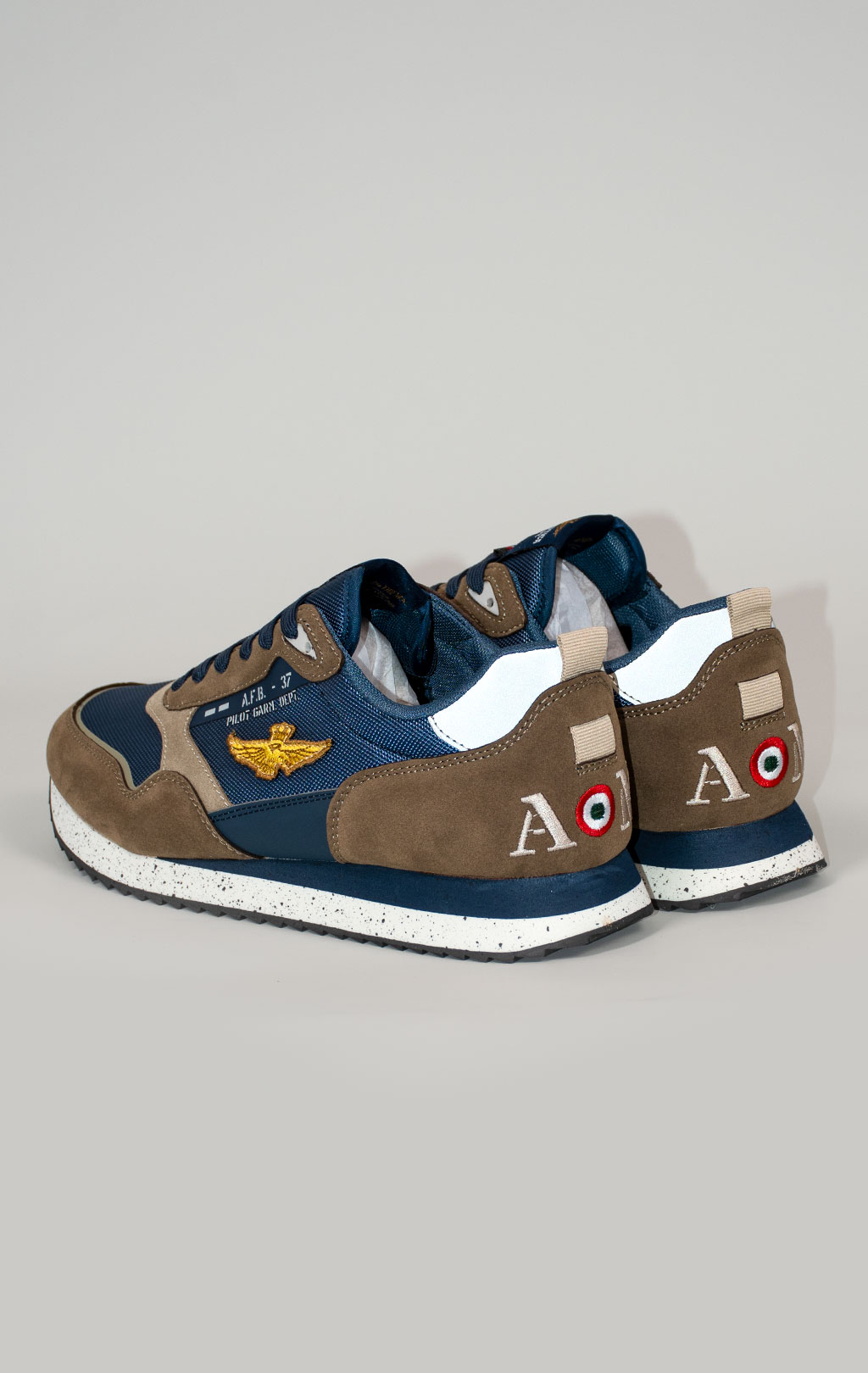 Кроссовки AERONAUTICA MILITARE (SC 0288) FW 25/26/CN blue navy/brown 