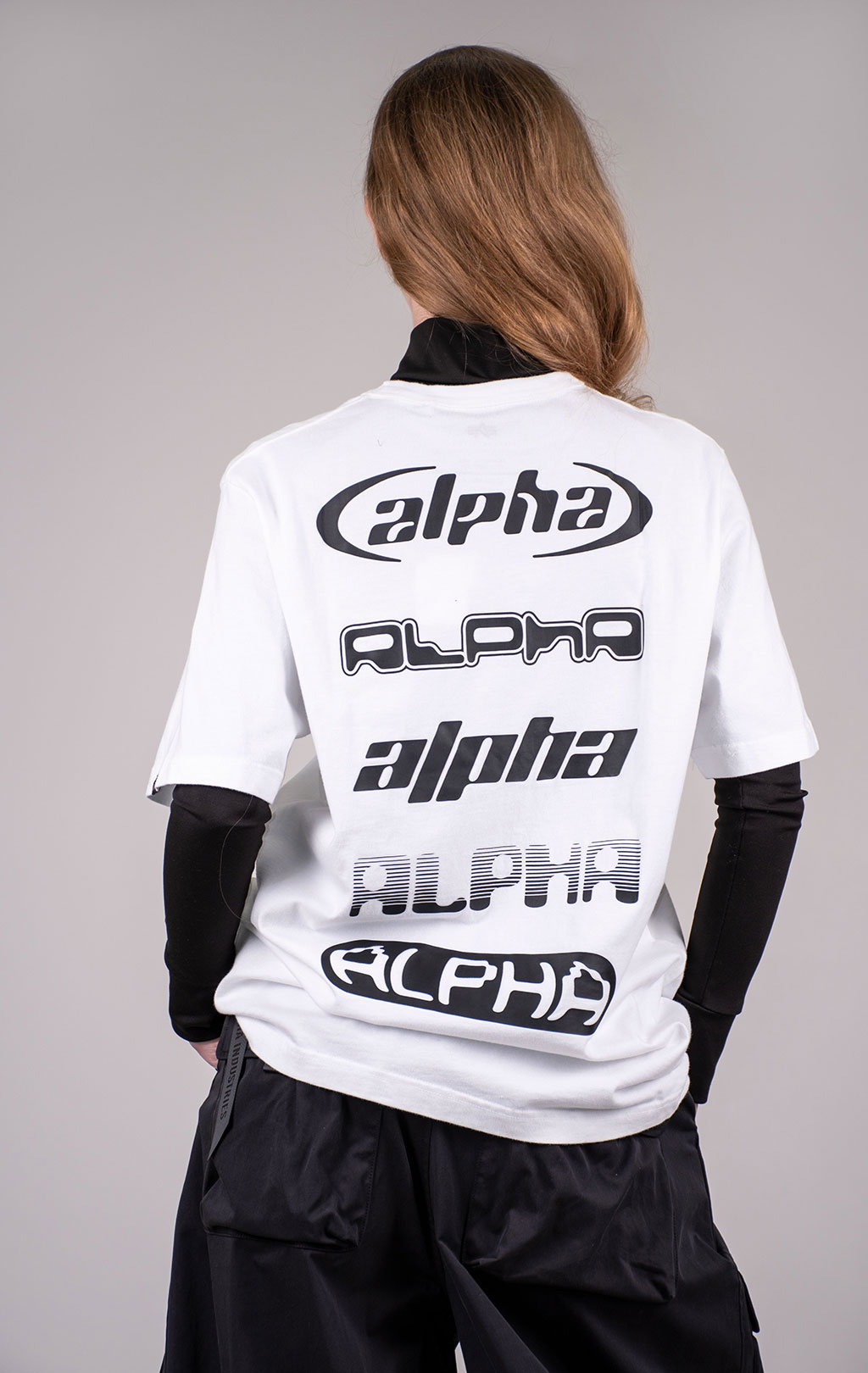 Футболка ALPHA INDUSTRIES ALPHA LOGOS TEE плотная FW 24/25 white 