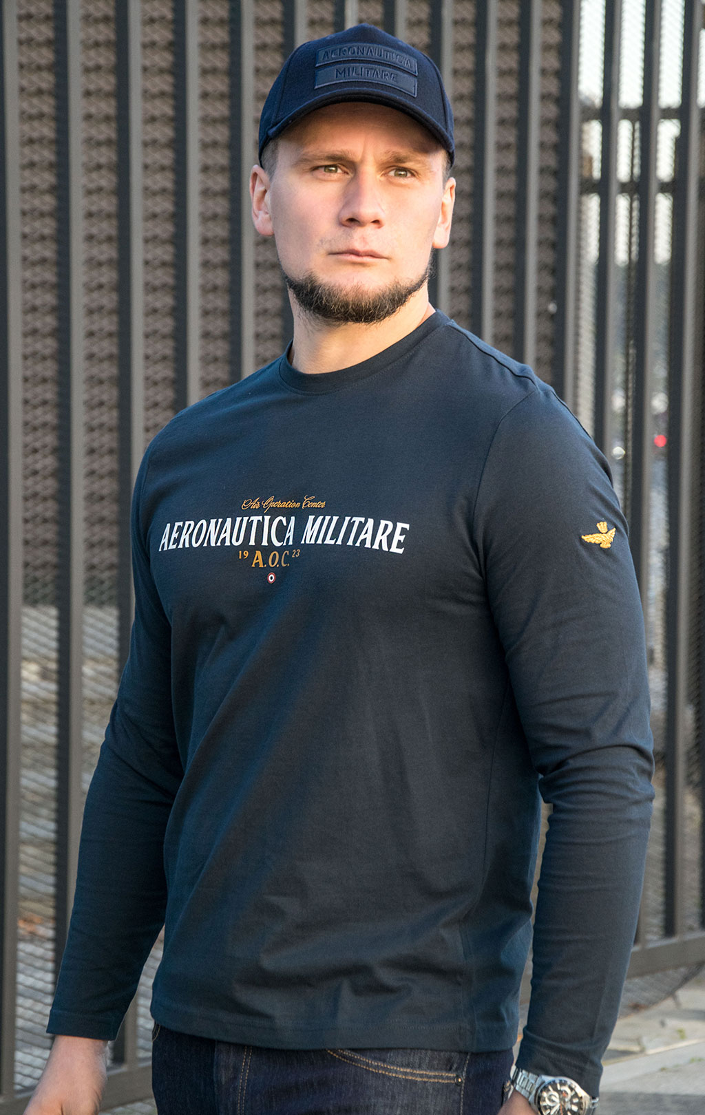 Лонгслив AERONAUTICA MILITARE FW 23/24/BD dark blue (TS 2187)