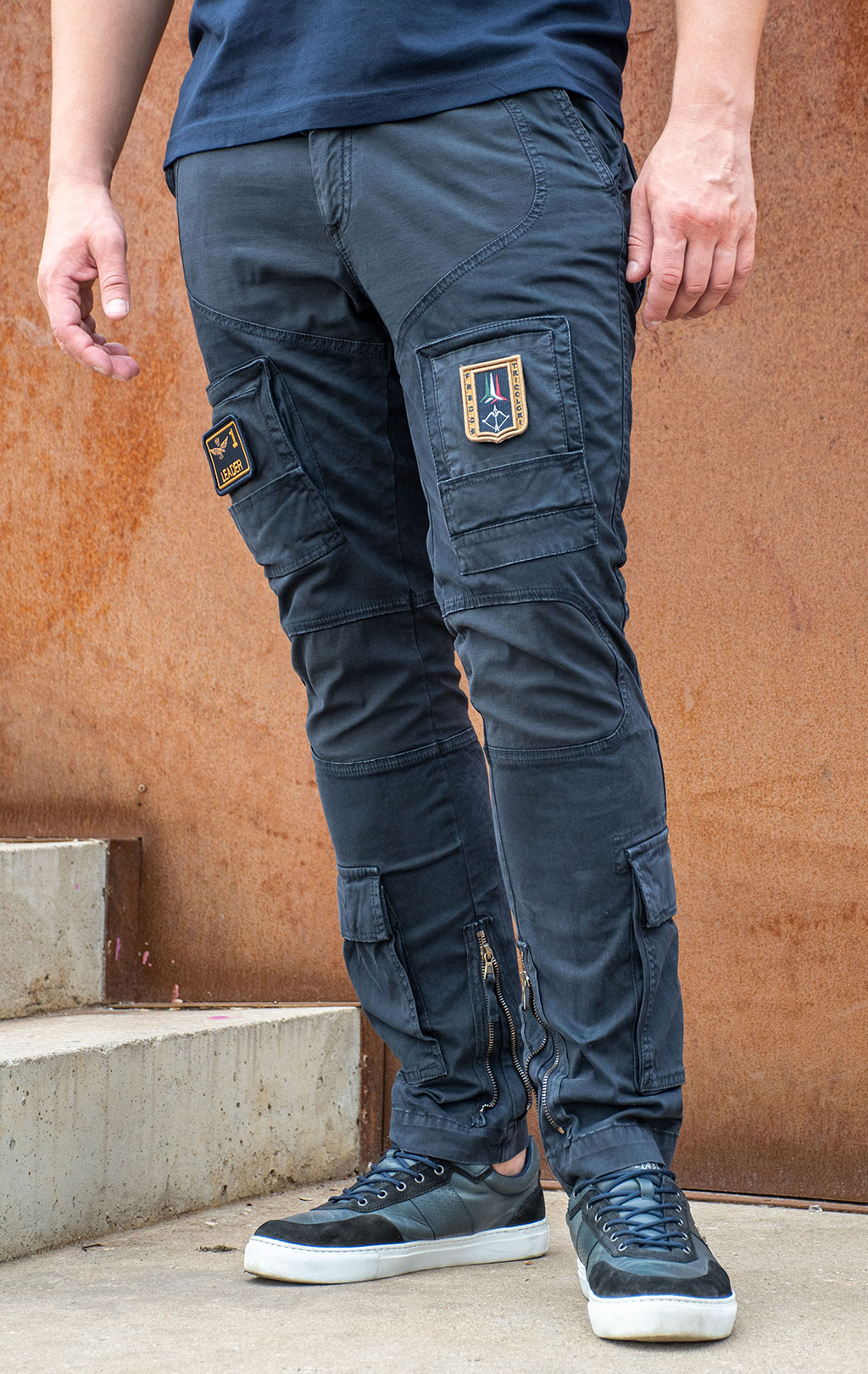 Брюки-карго AERONAUTICA MILITARE ANTI-G плотные FW 24/25/AL dark blue (PA 1557) 