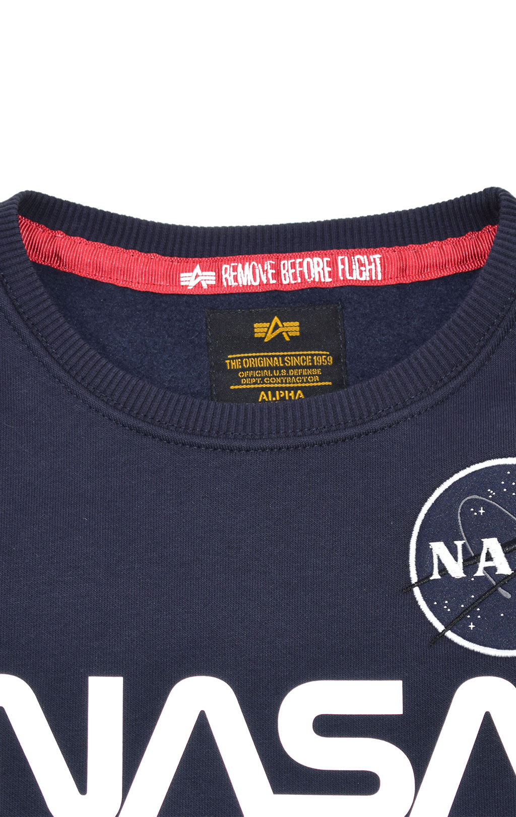 Детский свитшот ALPHA INDUSTRIES NASA REFLECTIVE SWEATER rep. blue 