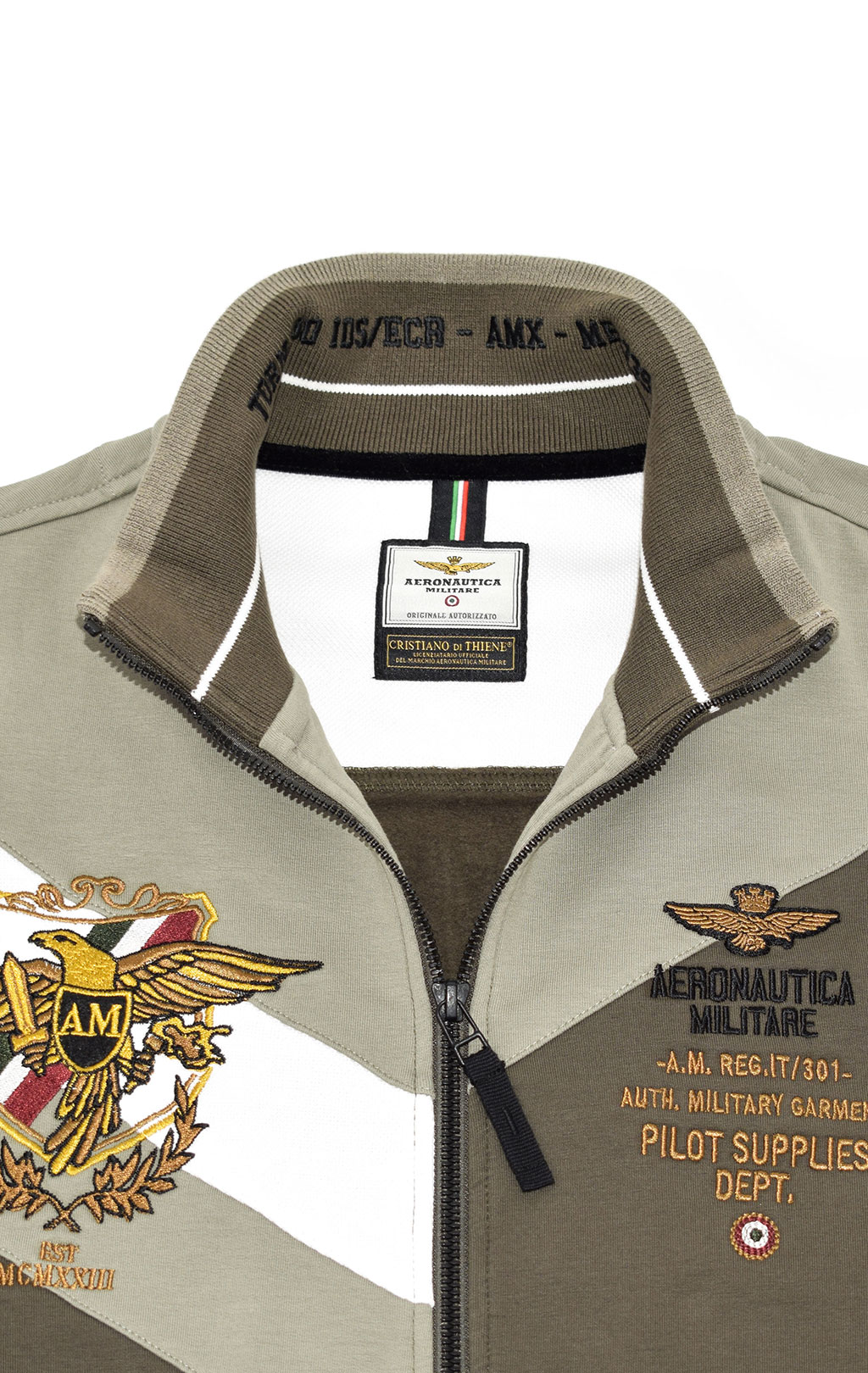 Олимпийка AERONAUTICA MILITARE FW 20/21/TR verde chiaro/verde scuro (FE 1527) 