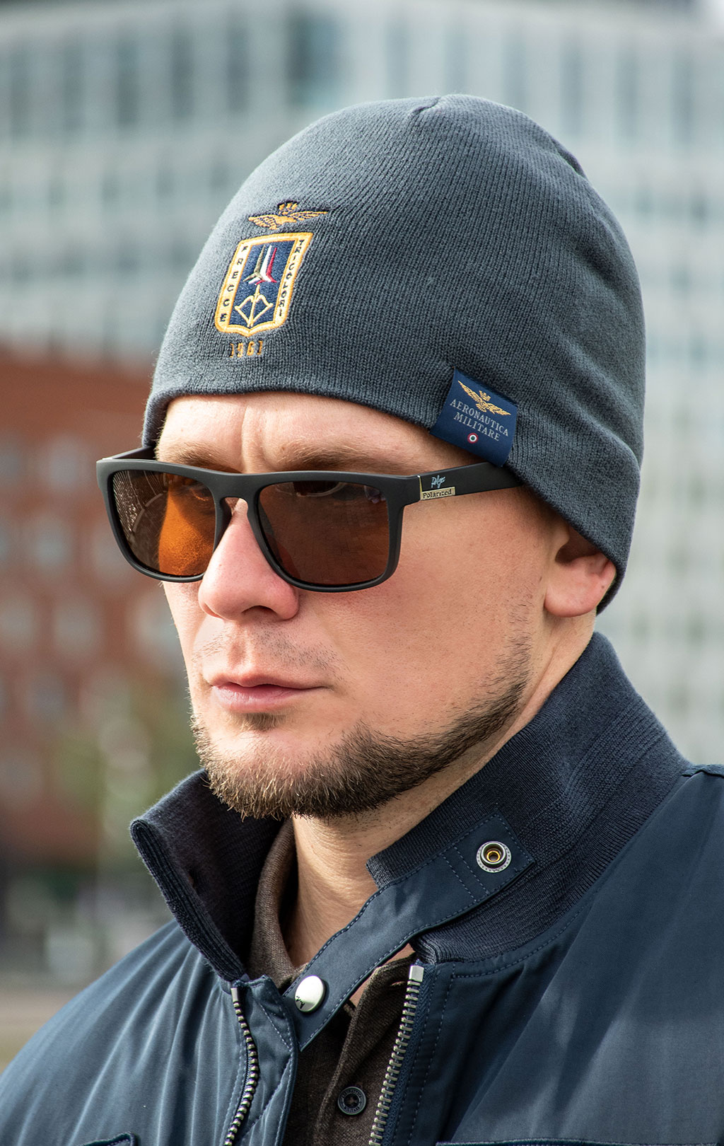 Шапка вязаная AERONAUTICA MILITARE FW 26/27/CN shark (CU 0092) 