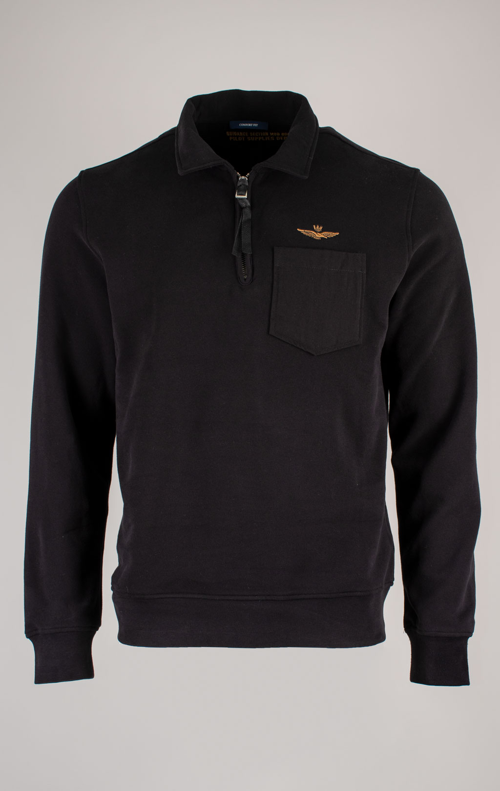 Свитшот AERONAUTICA MILITARE FW 25/26/TR jet black (FE 2067) 