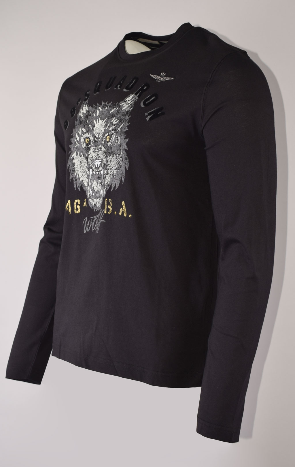Лонгслив AERONAUTICA MILITARE FW 23/24/BD jet black (TS 2139)