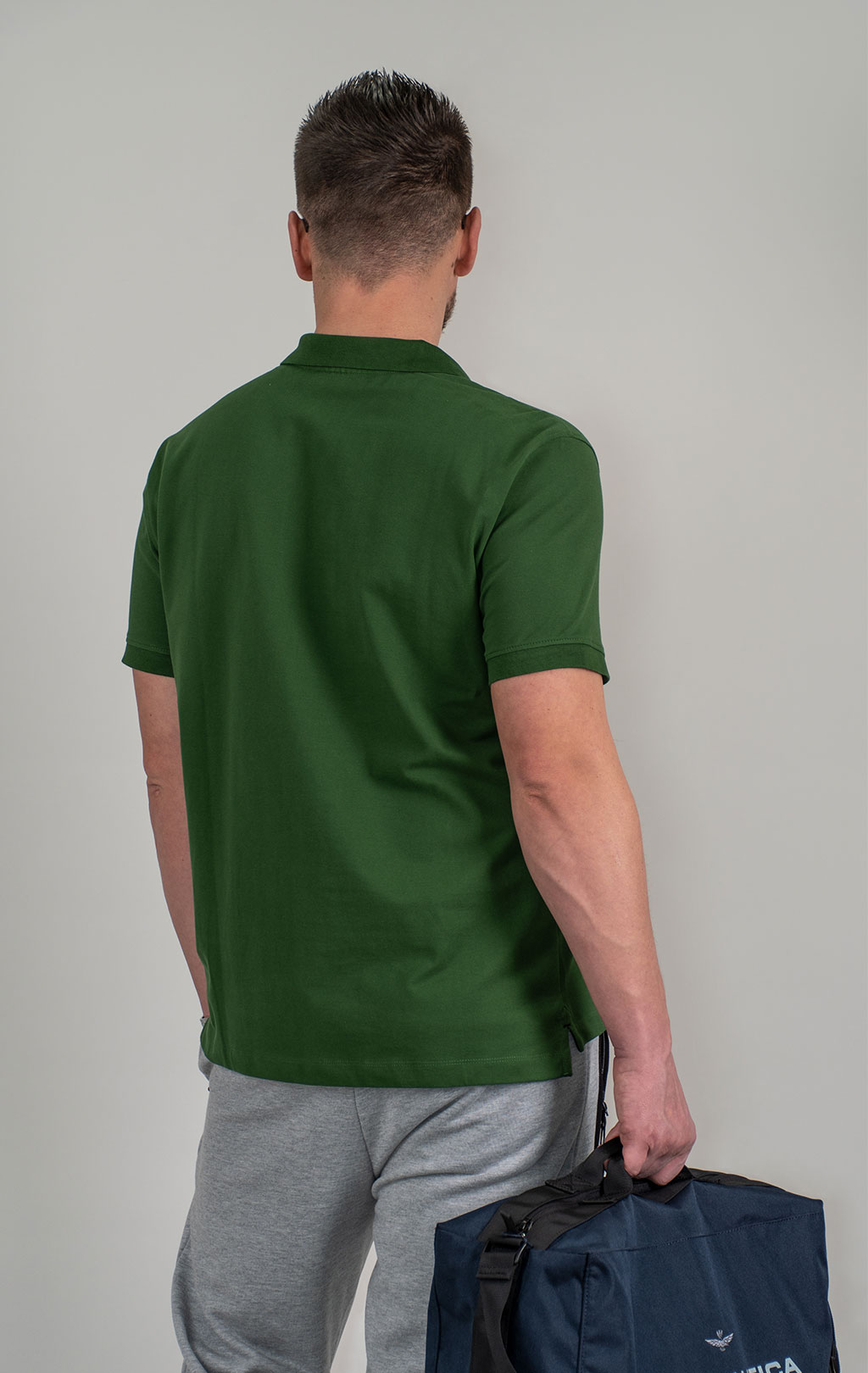 Футболка-поло AERONAUTICA MILITARE SS 25 m/BD forest green (PO 1843) 