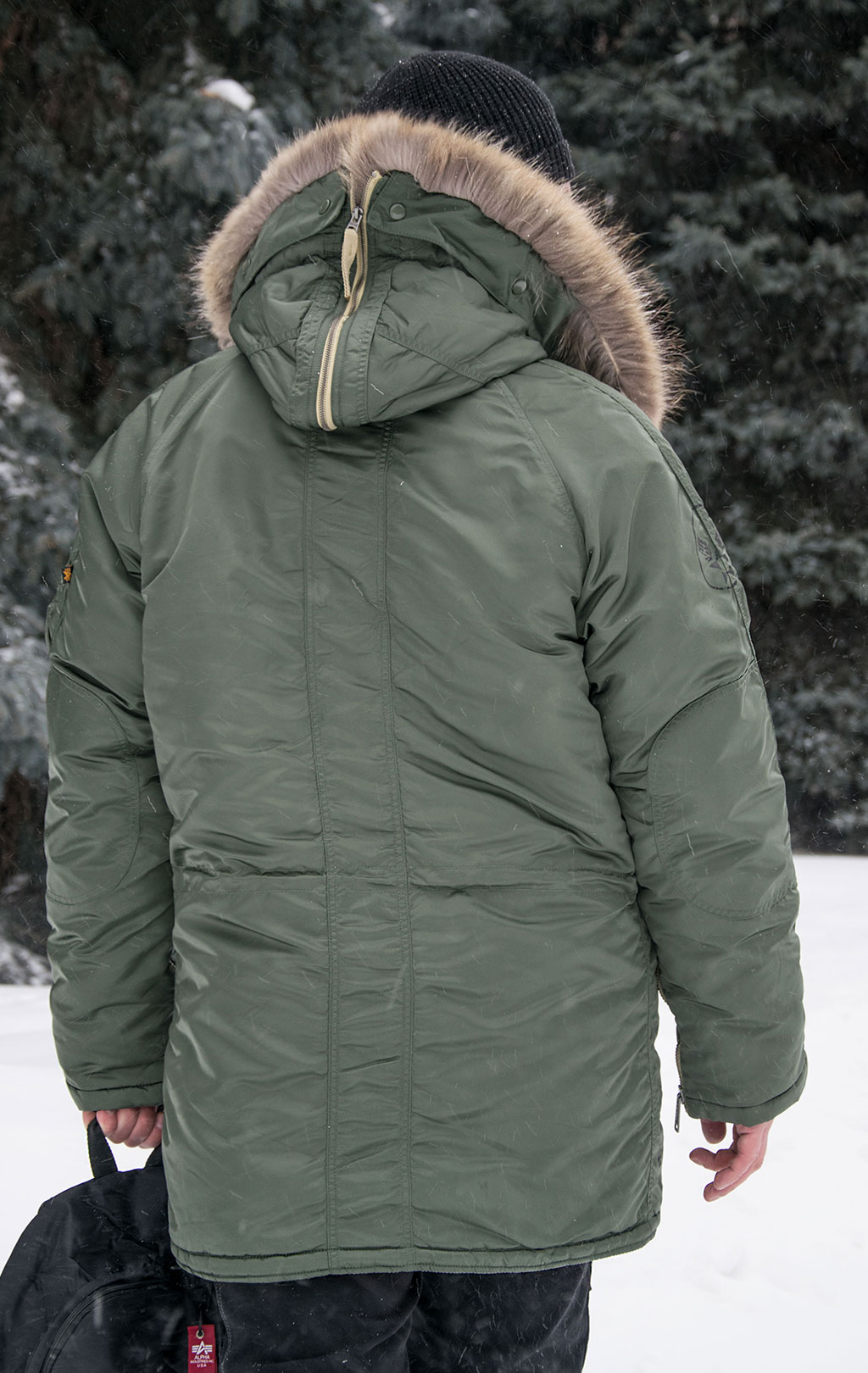 Аляска ALPHA INDUSTRIES ART VF N-3B натур. мех sage green 