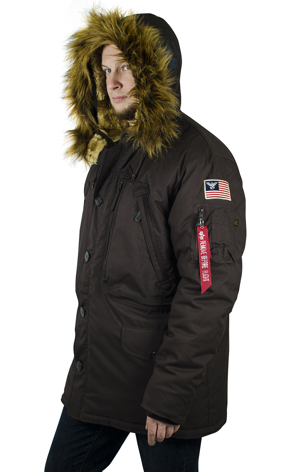 Аляска ALPHA INDUSTRIES POLAR big size vintage brown 