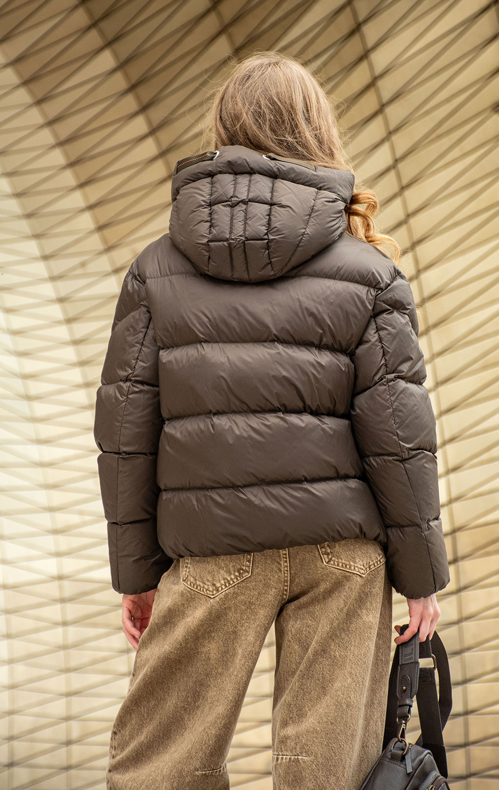 Женская куртка дутик пуховая PARAJUMPERS TILLY FW 26/27 antique bronze 