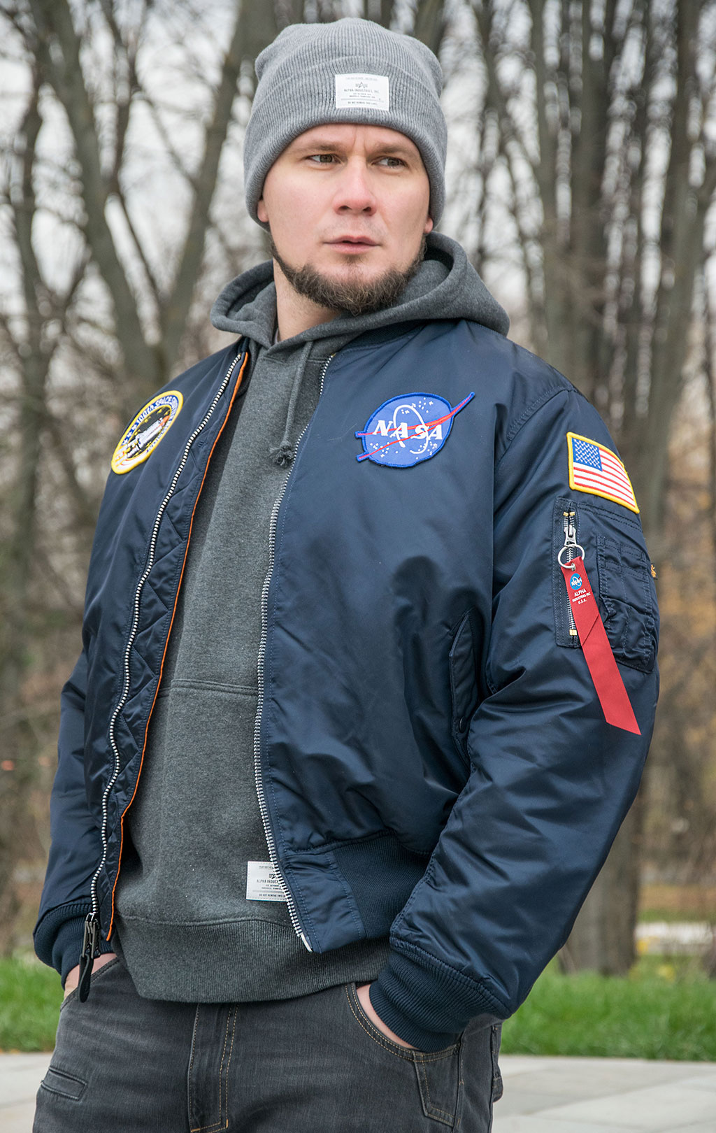 Бомбер ALPHA INDUSTRIES NASA MA-1 original fit FW 22/23 m rep. blue 