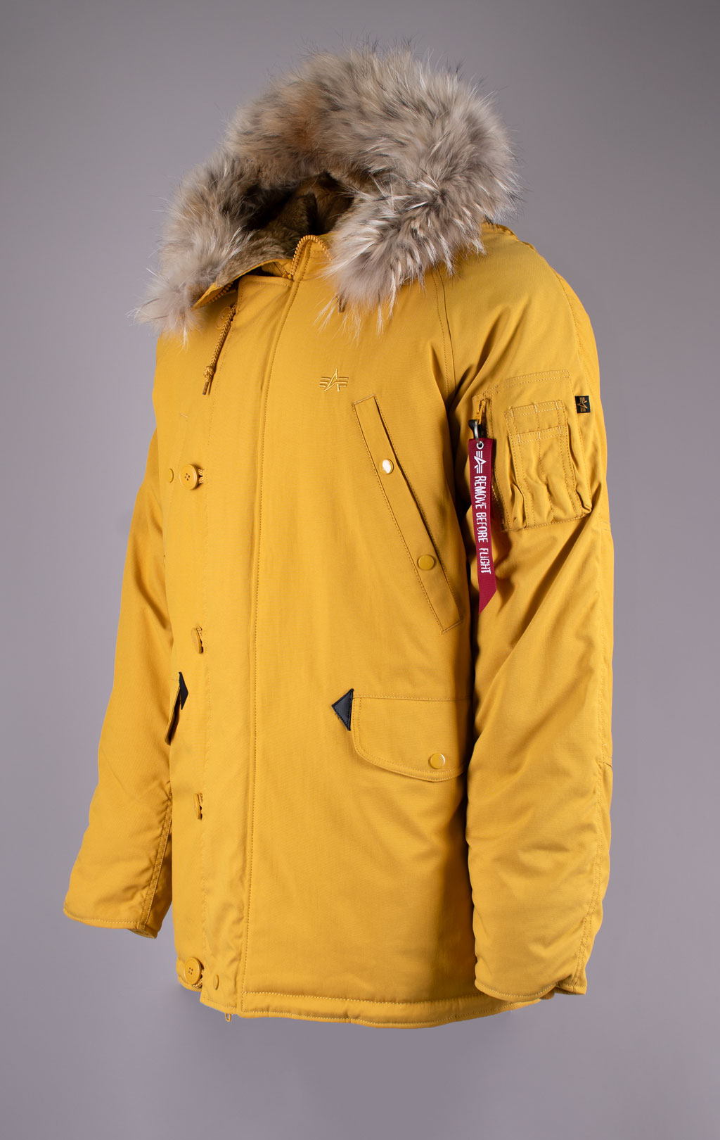 Аляска ALPHA INDUSTRIES EXPLORER натур. мех mustard 